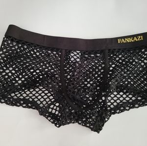 Fankazi Mesh Men's Underwear Sexy Black Halloween Lingerie XL